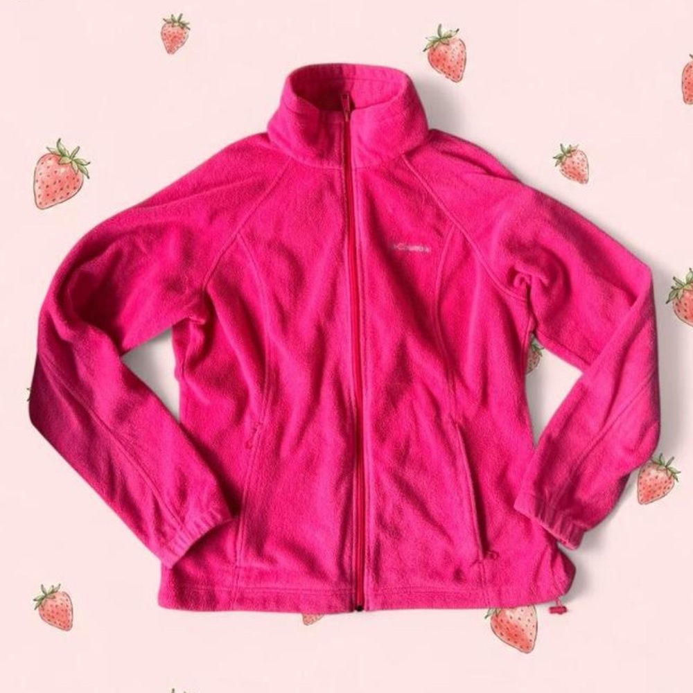 Columbia Hot Pink Full-Zip Fleece Jacket